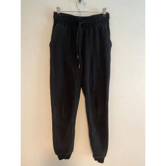 Lululemon Scuba Jogger Black SIZE 4 Light Cotton Terry Classic Jogger - Picture 3 of 6